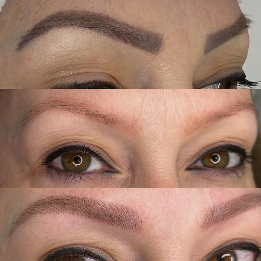 Resultado de micropigmentação nanofios Magic Brows: fios realistas que acompanham o pelo natural